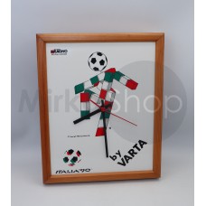 Italia 90 Ciao orologio da muro mattonella pubblicitaria Varta made in Italy licenza Ragno funzionante