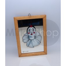Pierrot quadretto specchio vintage anni 80 made in Italy Righetti 