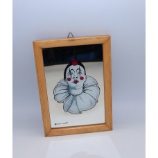 Pierrot quadretto specchio vintage anni 80 made in Italy Righetti 