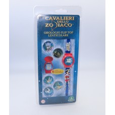 Orologio I Cavalieri dello Zodiaco con effetto lenticolare, completo di cover intercambiabili