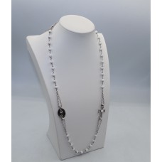 Cesare Paciotti collana in argento rosario da 80 cm