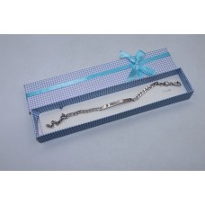 Bracciale in argento 925 da 21, 5 cm uomo 