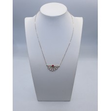 Collana filigrana sarda in argento 925 con corallo da 46 cm 