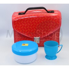 Porta pranzo e set borsa anni 70 nuova rara 