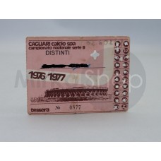Cagliari Calcio abbonamento campionato serie B 1976 -  1977  raro autografato 