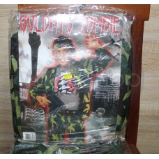 Costume di Carnevale soldato Zombie Paolo Fiori 7/9 anni 