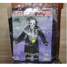 Costume di carnevale Scheleton scheletro zombie Paolo Fiori 5 / 7 anni 