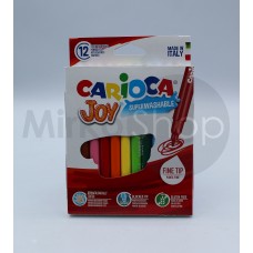 Scatola 12 Pennarelli JOY LAVABILI Colori Assortiti CARIOCA Scatola 12 Pennarelli JOY LAVABILI Colori Assortiti CARIOCA