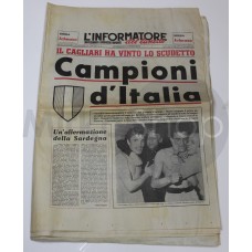 L'Informatore del Lunedì 13 Aprile  1970 Cagliari Campione d'Italia ristampa del 2000