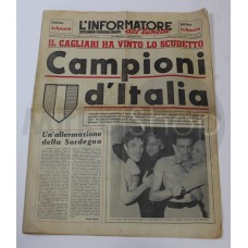 L'Informatore del Lunedì 13 Aprile  1970 Cagliari Campione d'Italia originale 