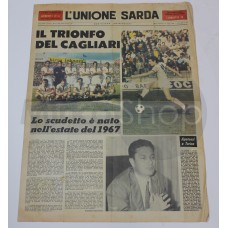 Il trionfo del Cagliari Unione Sarda 26 Aprile 1970 raro