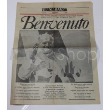 Papa Wojtyla Giovanni Paolo II in Sardegna Unione Sarda 18 ottobre 1985