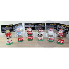 Decorazioni natalizie segnaposto in legno segna pacco 6 pezzi nuovi 