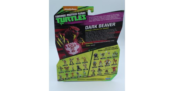 Action Figure Teenage Mutant Ninja Turtles - Dark Beaver (Castoro Dark) - Serie TV, Dettagliata E Articolata, Da Collezione
