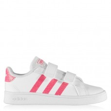 Adidas Grand Court Trainers Infant Girls size 20 