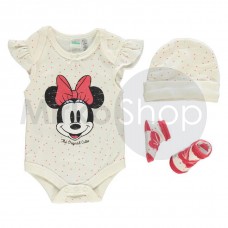 Minnie Mouse Disney baby body scarpine set 3 pezzi 