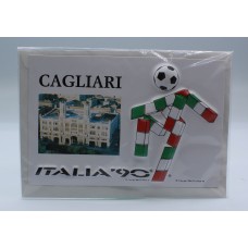  CAGLIARI CAMPIONATI MONDIALI DI CALCIO CARTOLINA  ITALIA 1990 NUOVA RARA 