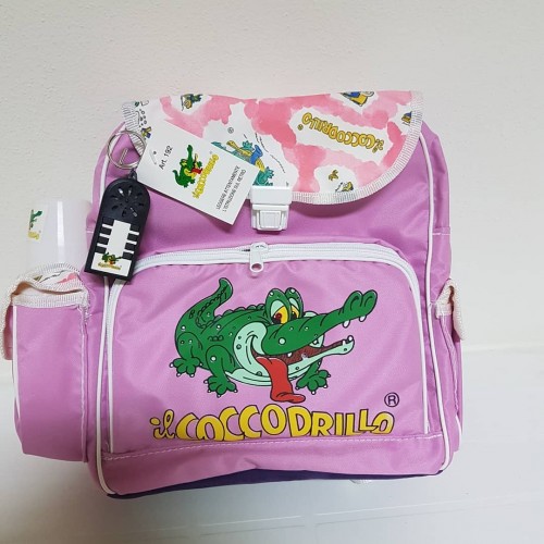 IL COCCODRILLO , ZAINO, SCUOLA ,VINTAGE, ANNI 80, NUOVA ,RARA ,UNICA SUL WEB