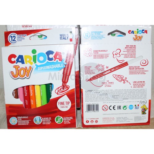 Scatola 24 colori a spirito pennarelli JOY Carioca super lavabili