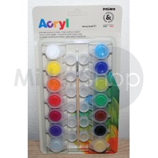 Set 14 colori acrilici da 4,5 ml della Primo made in Italy 