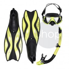 Set da snorkeling Gul in  vetro temperato con pinne medium  